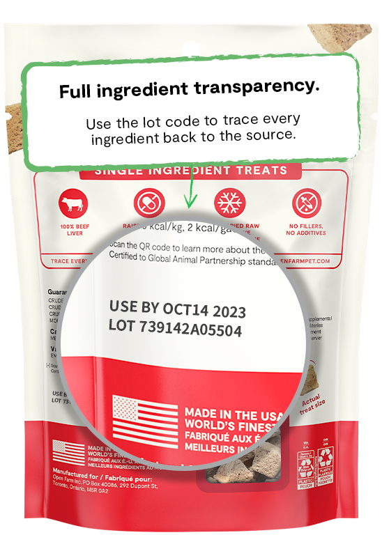 Open Farm Freeze Dried Raw Single Ingredient Beef Liver Treat