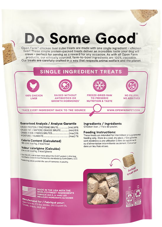 Open Farm Freeze Dried Raw Single Ingredient Chicken Liver Treat