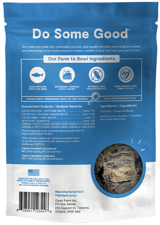 Open Farm Pet Dehydrated Cod Skins Treats