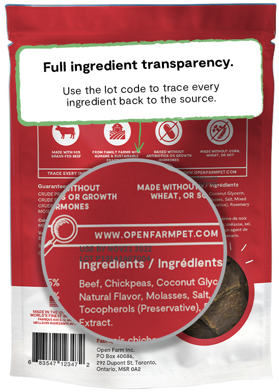 Open Farm Pet Dehydrated Beef Treats