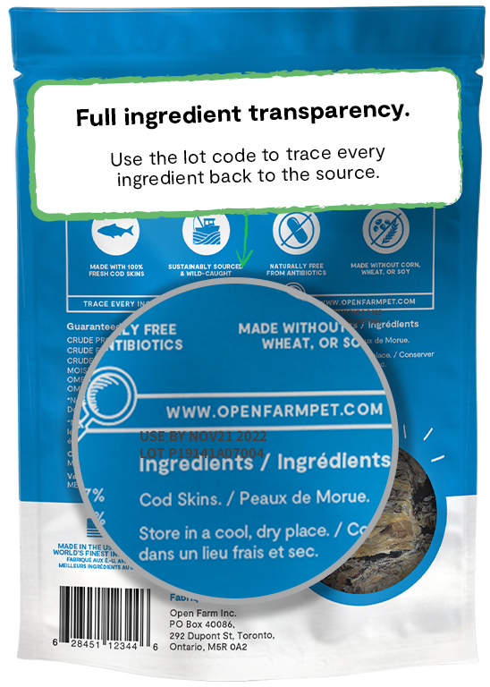 Open Farm Pet Dehydrated Cod Skins Treats