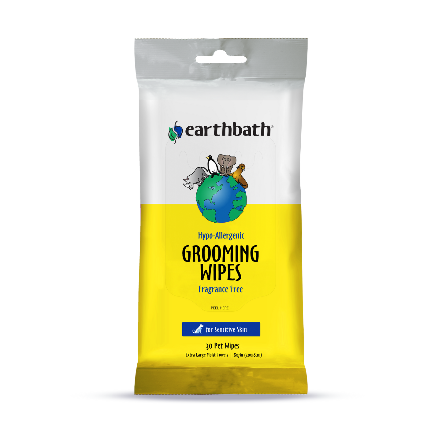 Hypoallergenic Grooming Wipes, 30 ct