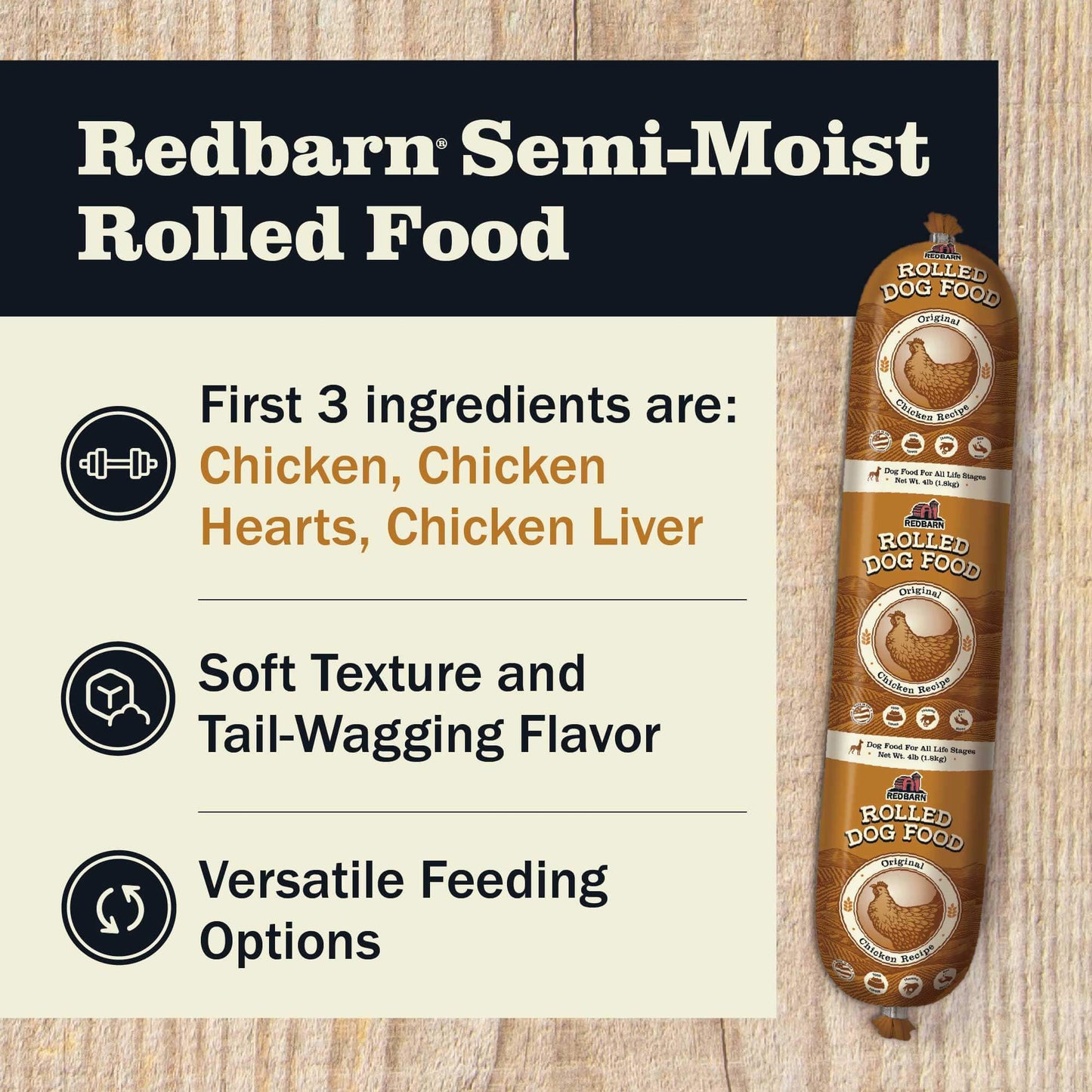 Semi-Moist Rolled Food Chicken Recipe