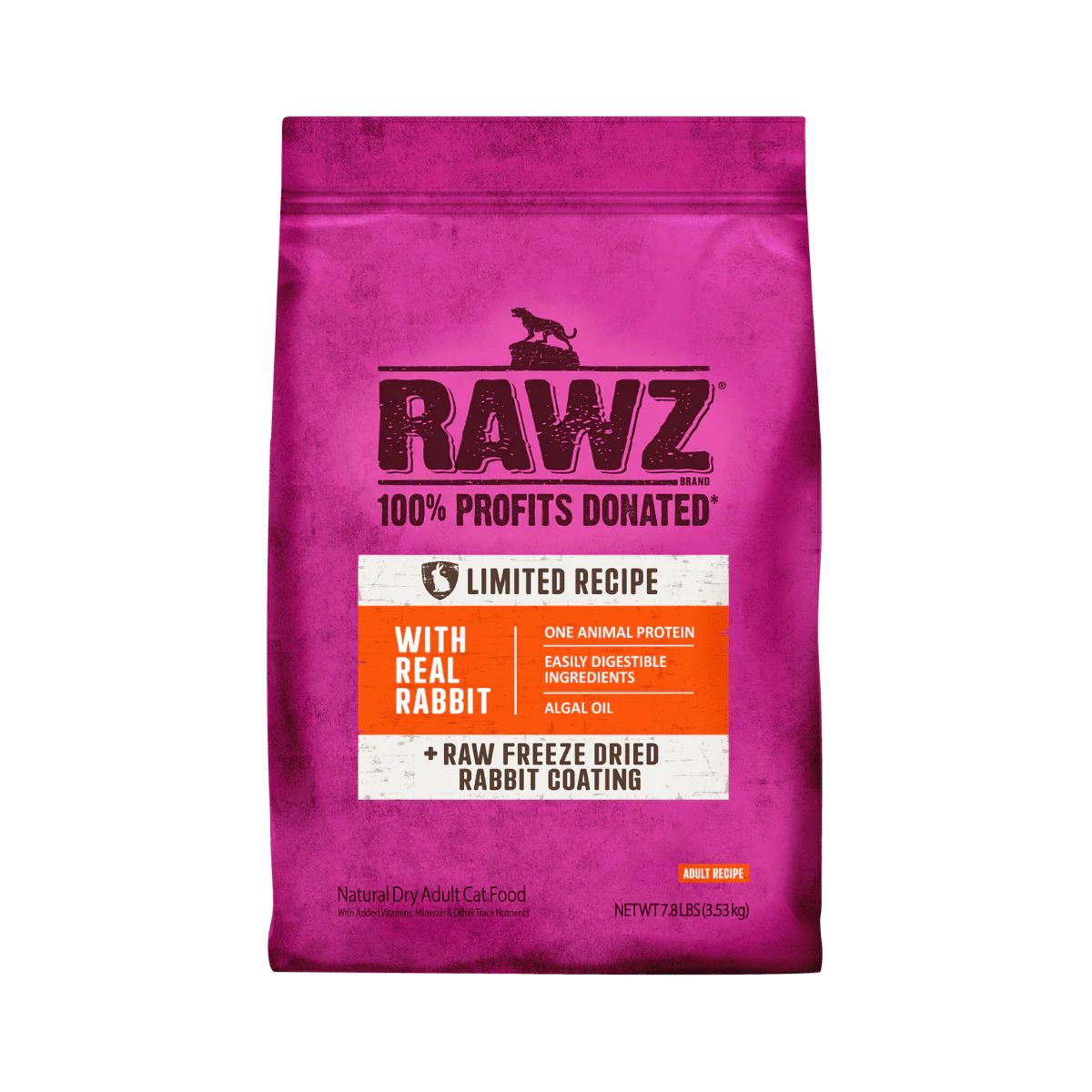 Rawz Limited Ingredient, Raw Coated Rabbit, Dry Cat Food