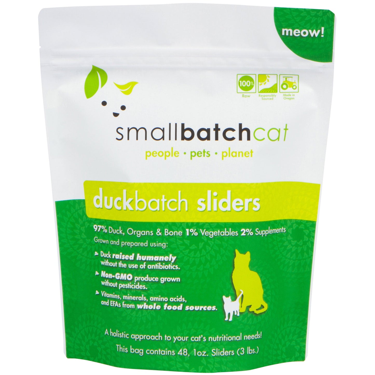 SmallBatch Raw Cat Duck 3 lbs