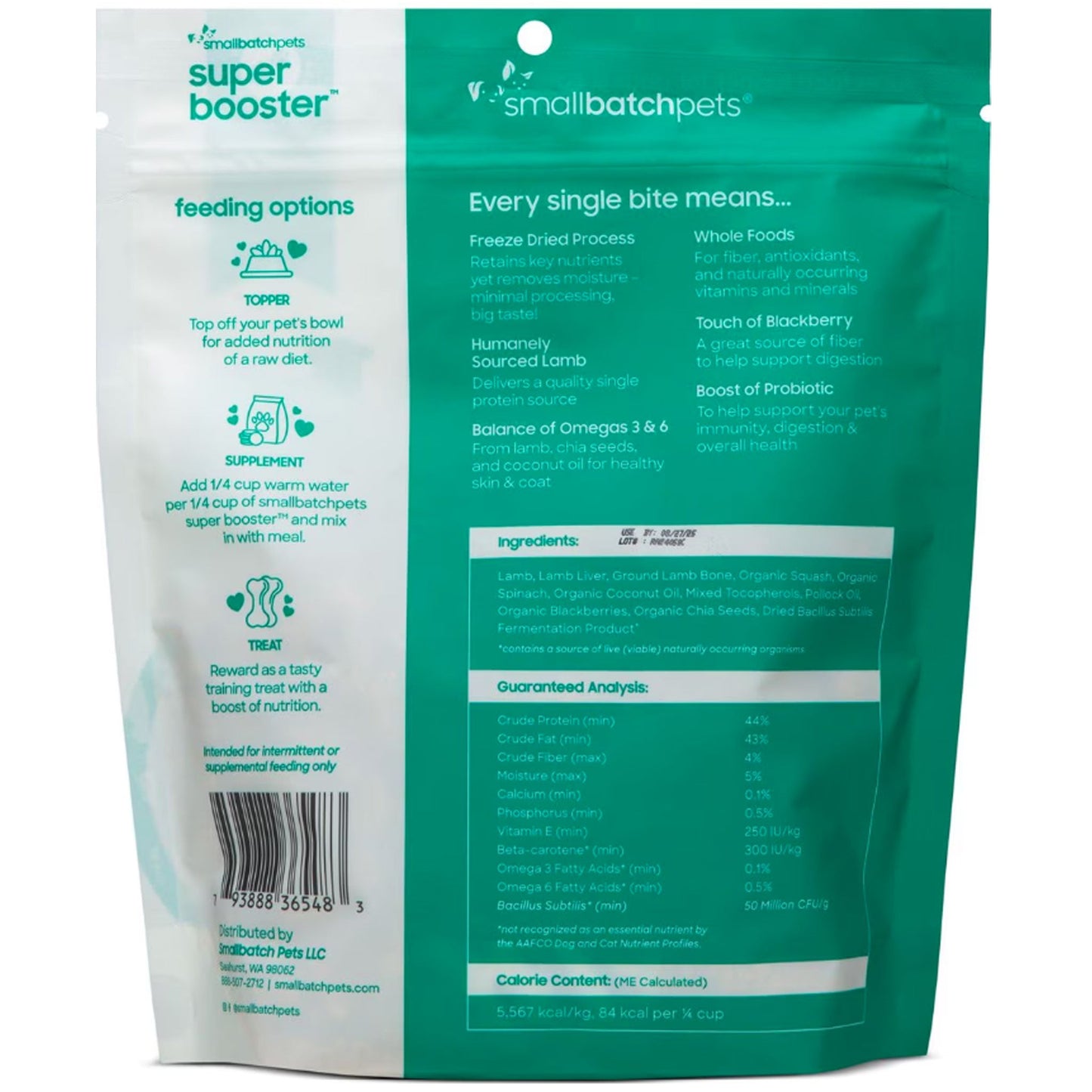 Smallbatch Super Boosters Lamb Dog Food