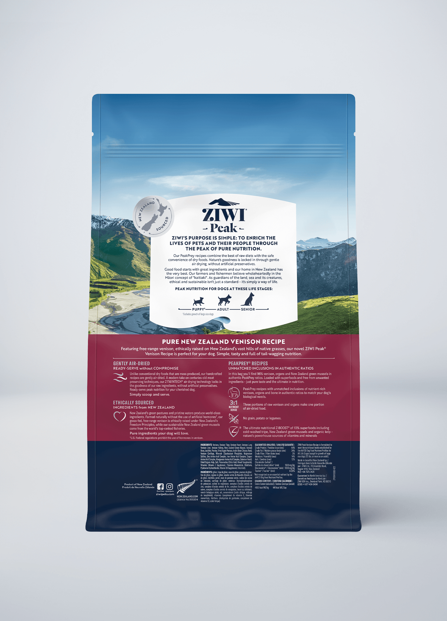 Ziwi Original Air-dried Venison Recipe for dogs
