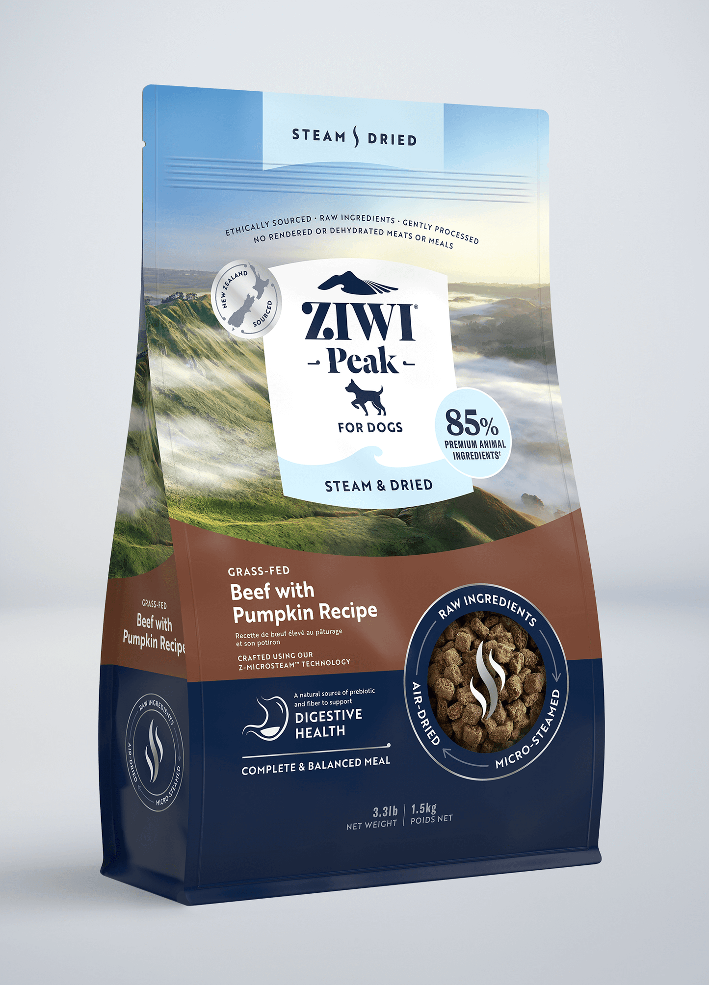 Ziwi Steam & Dried Beef with Pumpkin Recipe for dogs