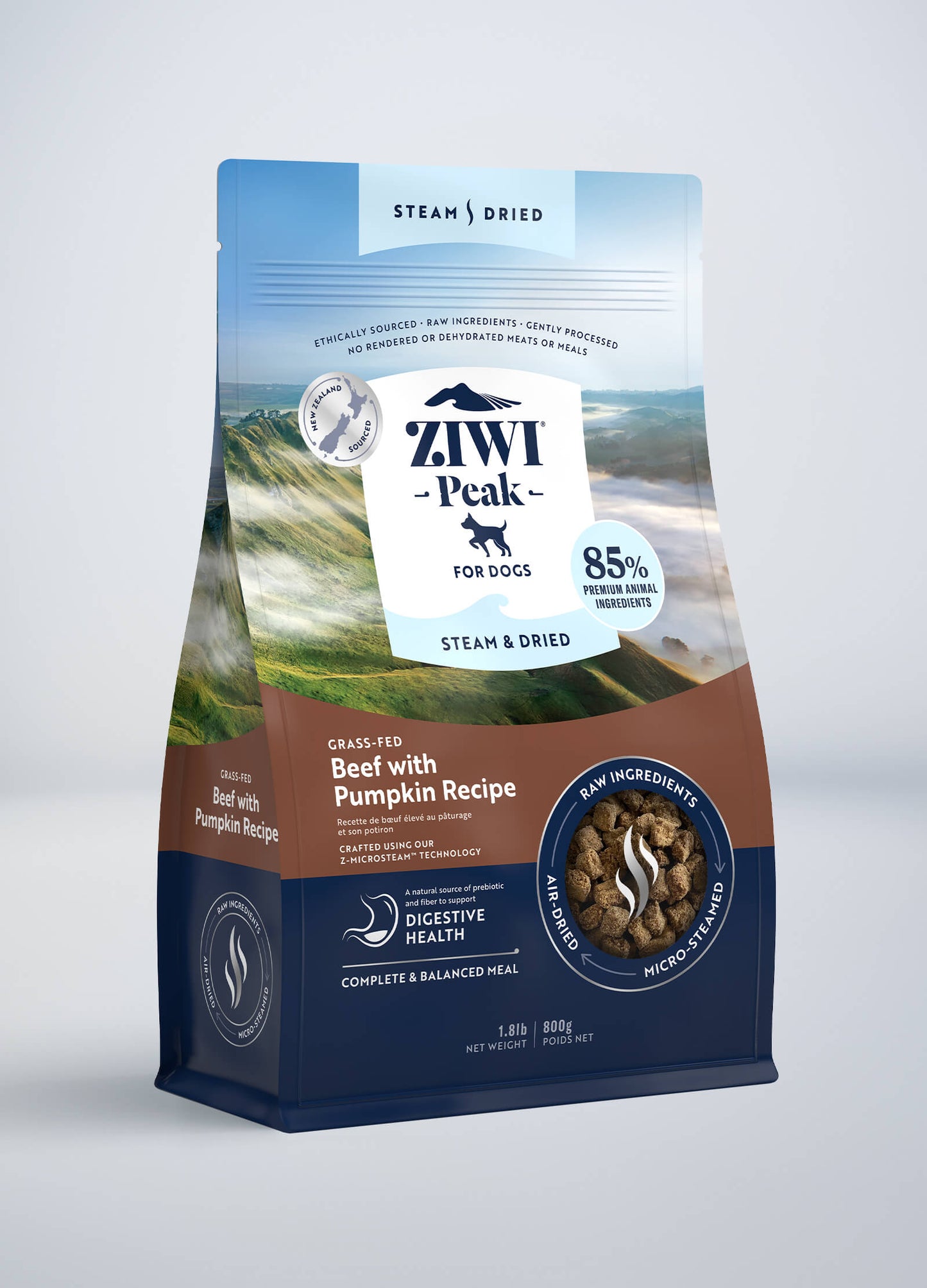 Ziwi Steam & Dried Beef with Pumpkin Recipe for dogs
