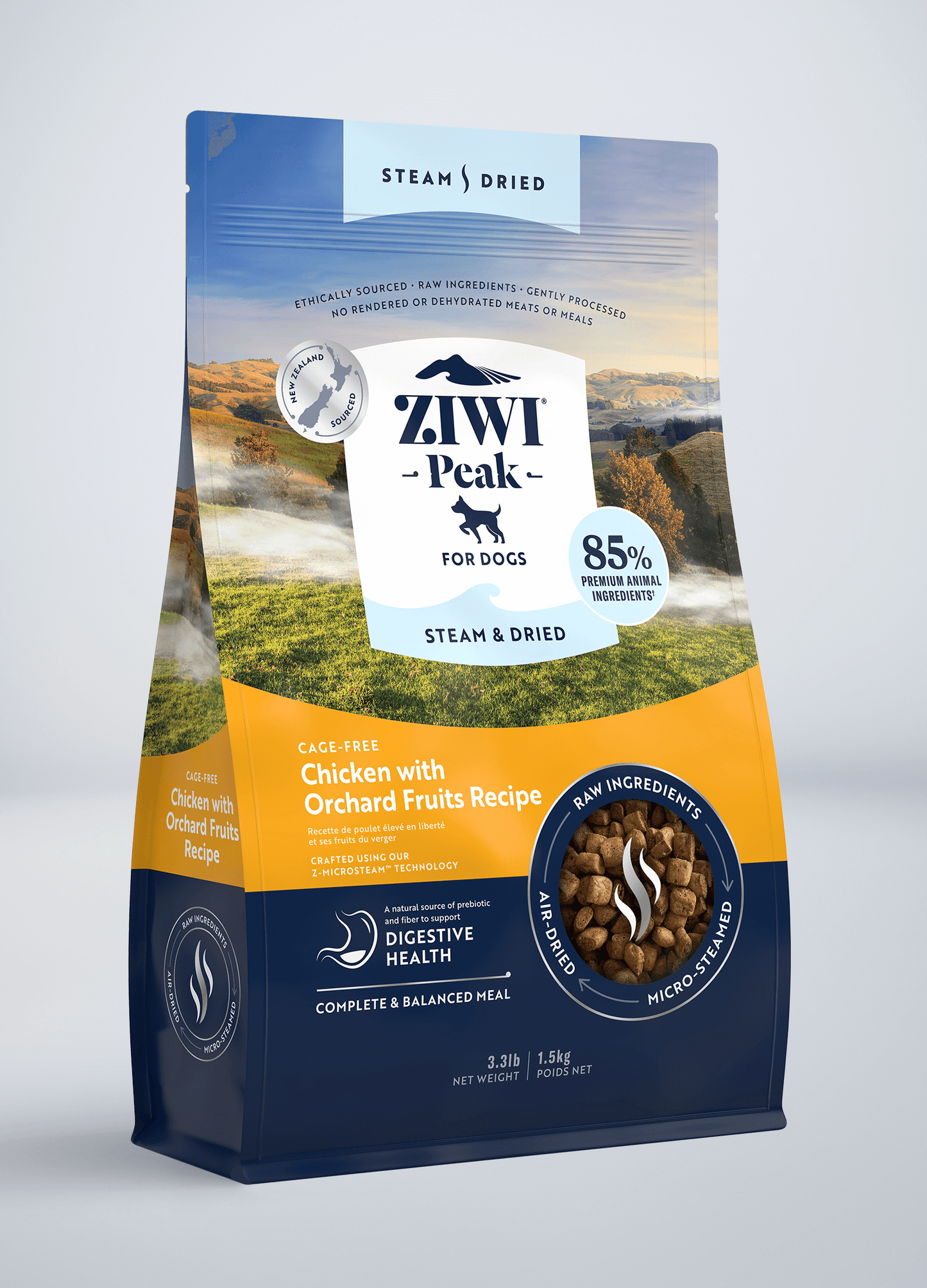 Ziwi Steam & Dried Cage-free Chicken with Orchard Fruits Recipe for dogs