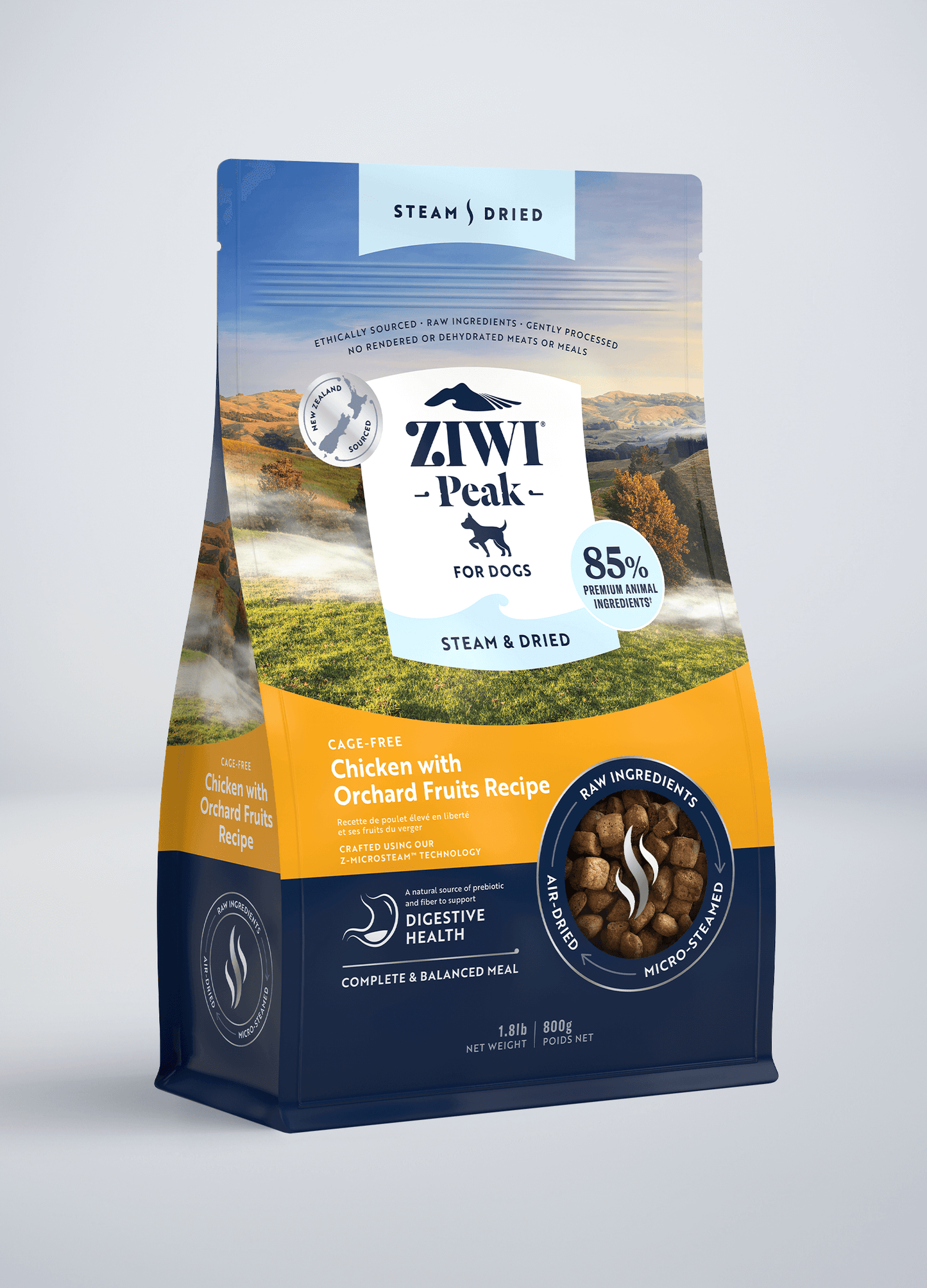 Ziwi Steam & Dried Cage-free Chicken with Orchard Fruits Recipe for dogs