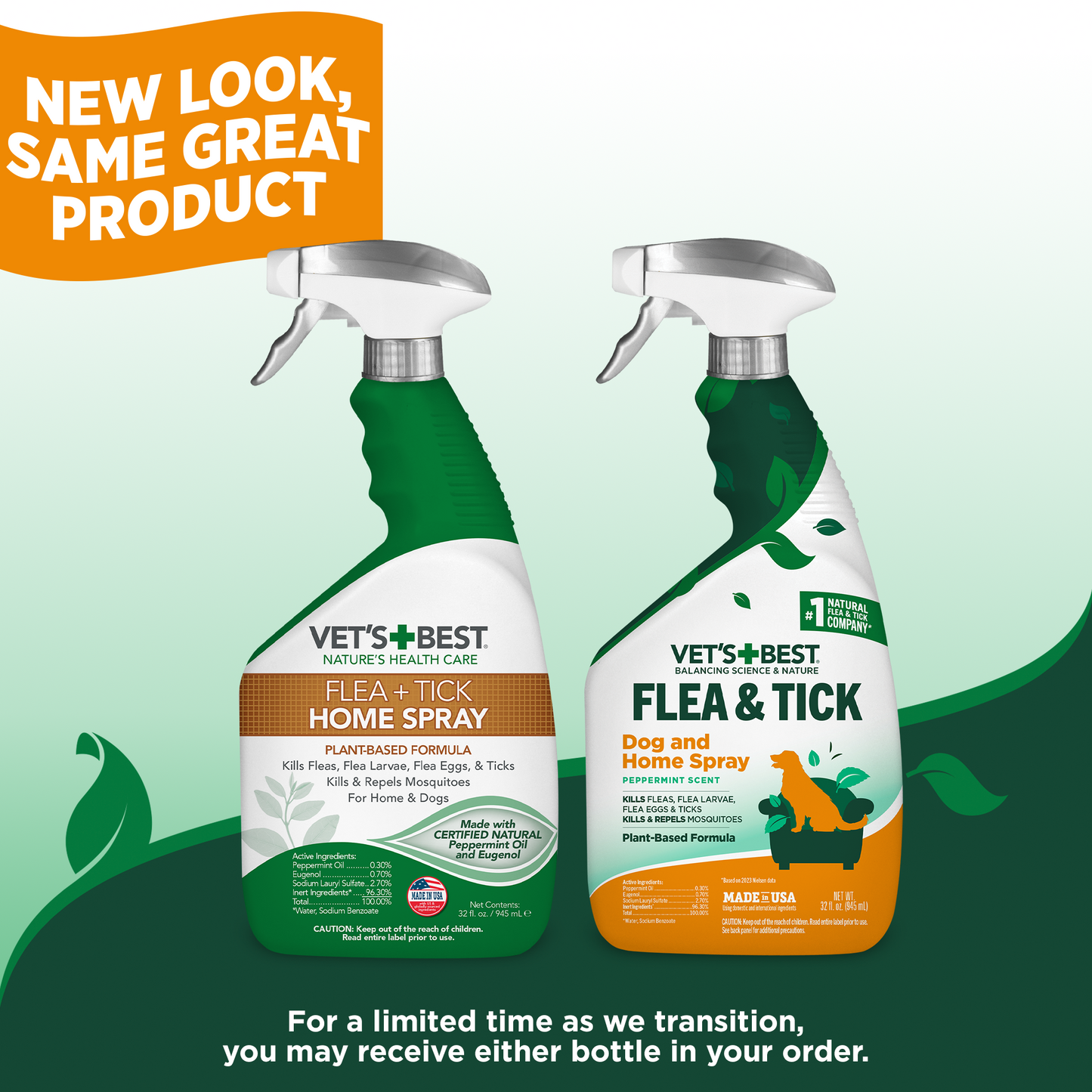 Flea & Tick Home Spray for Dogs - Peppermint, 32. oz