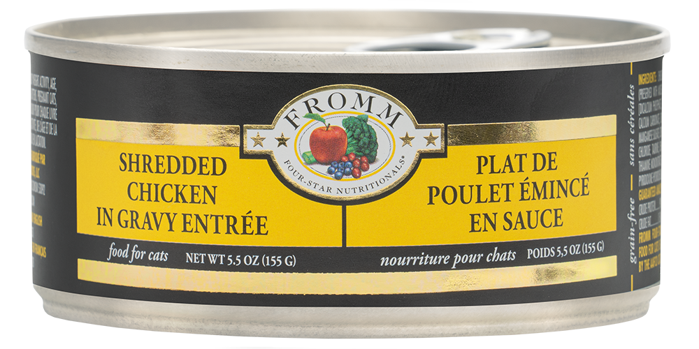Fromm Four-Star Grain-Free Shredded Chicken in Gravy Canned Cat Food