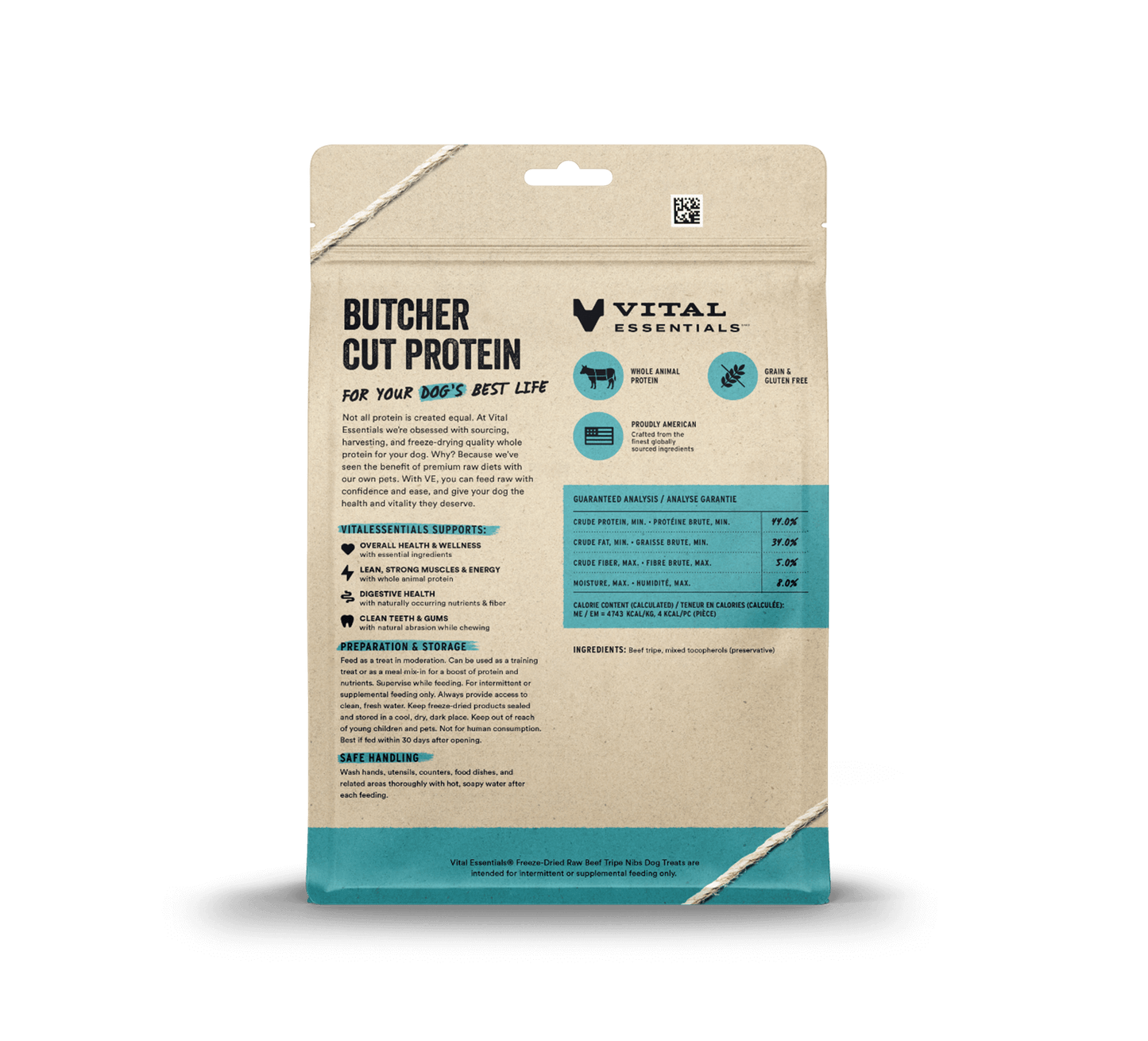 Vital Essentials Freeze-Dried Beef Tripe Nibs Dog Treats