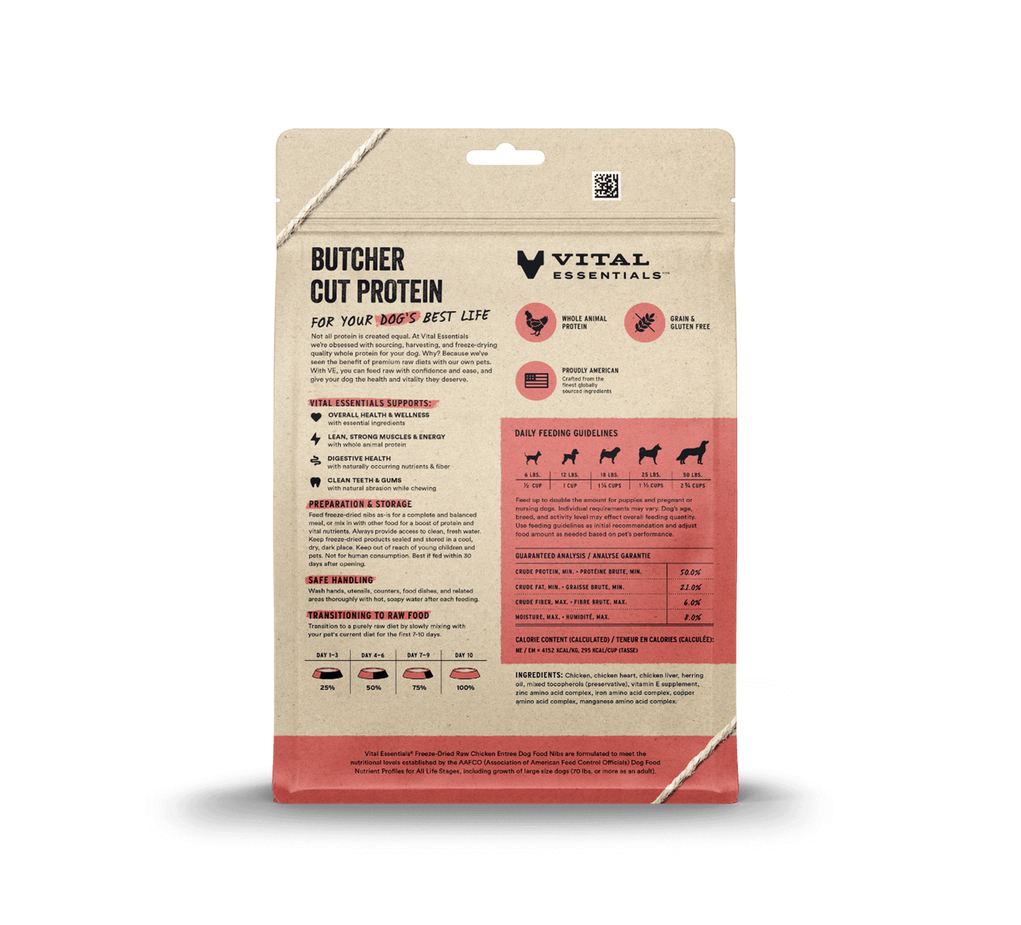 Vital Essentials Chicken Entree Nibs Freeze-Dried Raw Dog Food