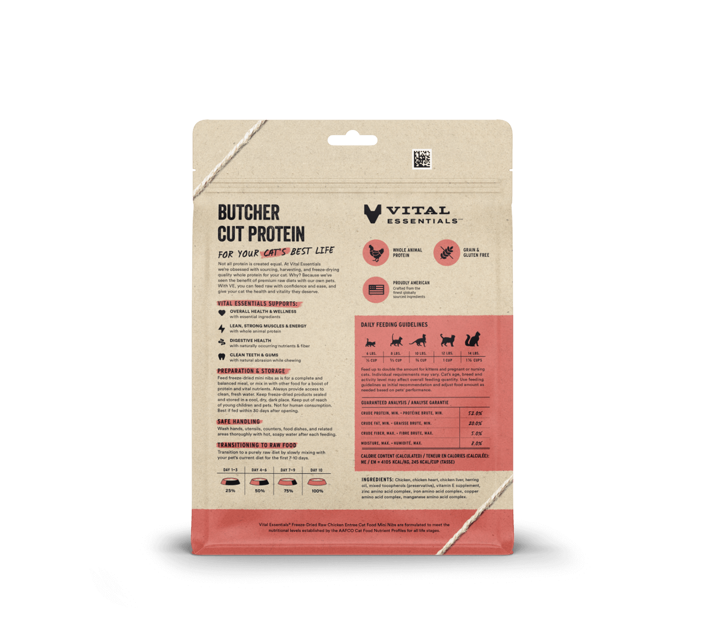 Vital Essentials Chicken Entree Mini Nibs Freeze-Dried Raw Cat Food