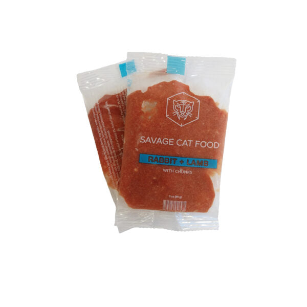 Savage Cat Rabbit and Lamb Box, Frozen Raw Cat Food