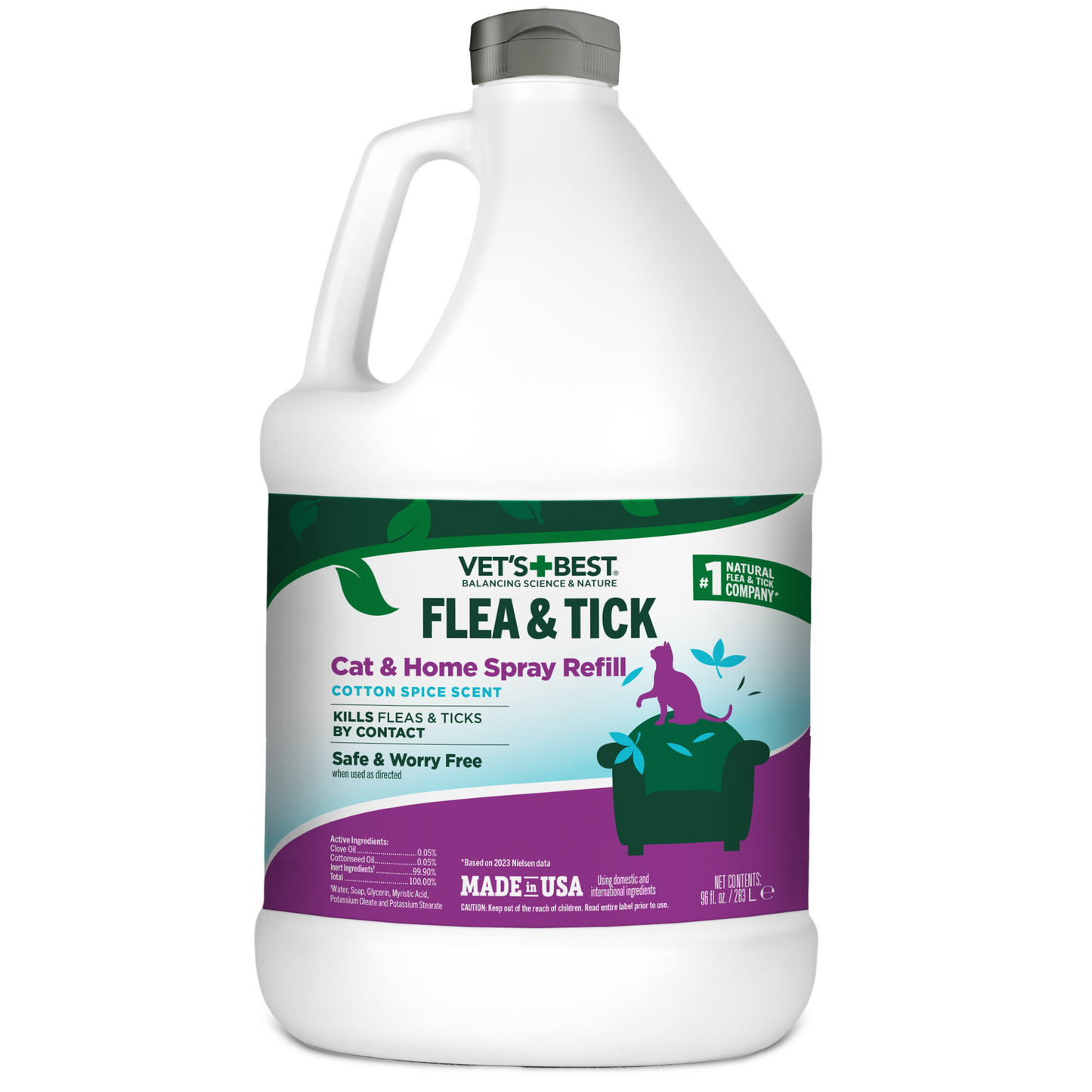 Flea and Tick Home Spray for Cats Refill - Cotton Spice Scent