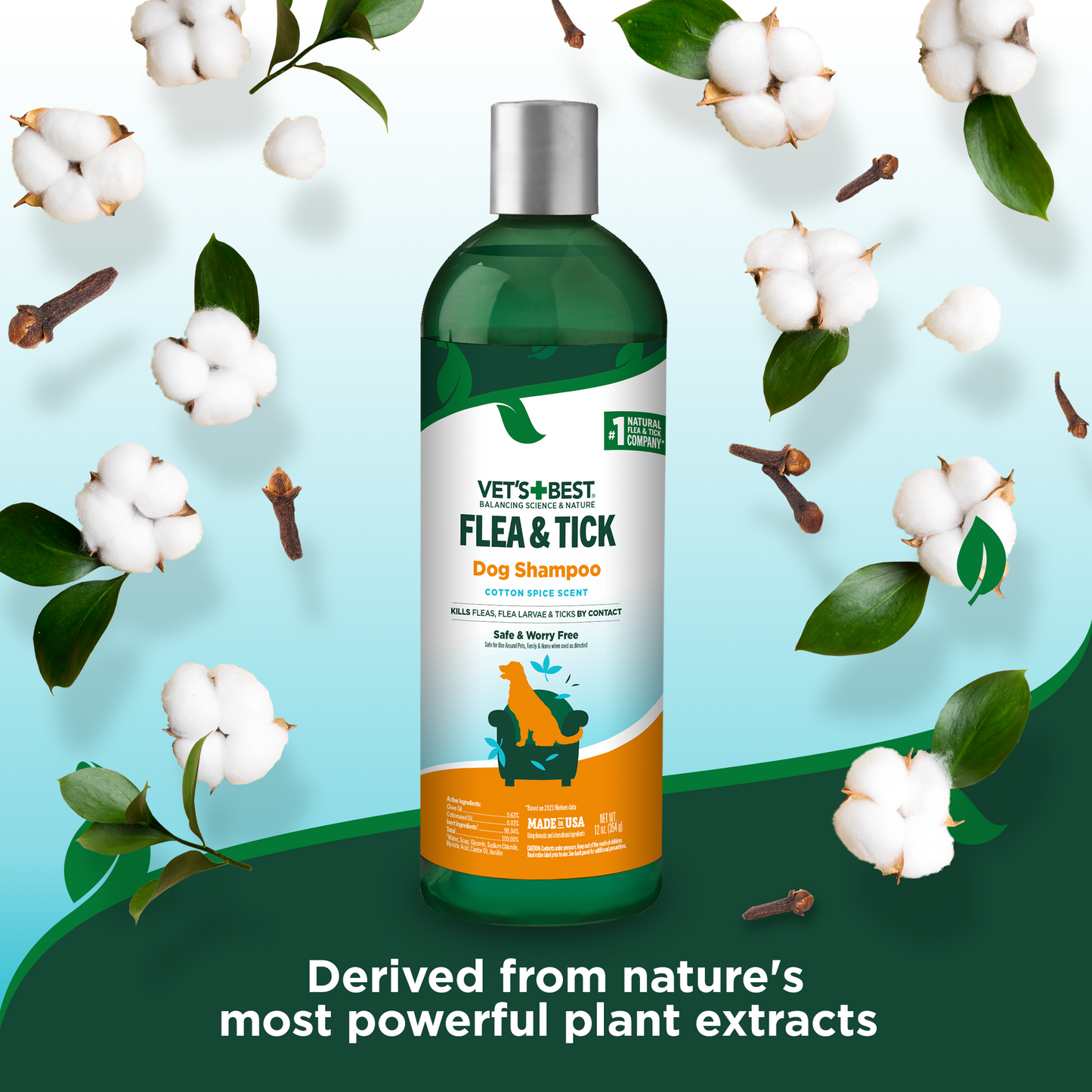 Flea and Tick Dog Shampoo â€?Cotton Spice Scent