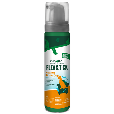 Flea and Tick Waterless Bath for Dogs â€?Cotton Spice Scent, 8 oz.