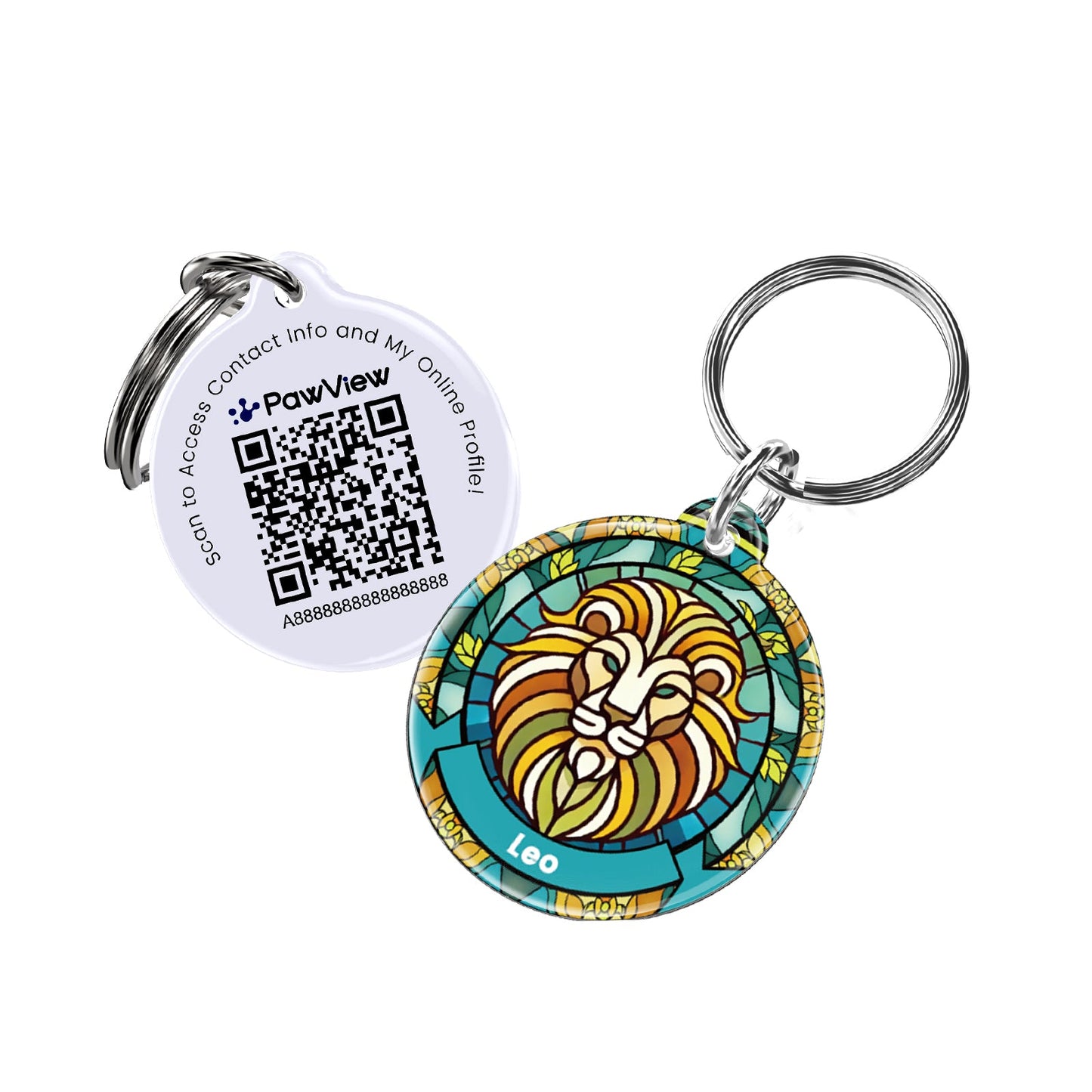 PawView Anti-Loss Smart Pet ID Tag with QR Code TN102 Constellation Series