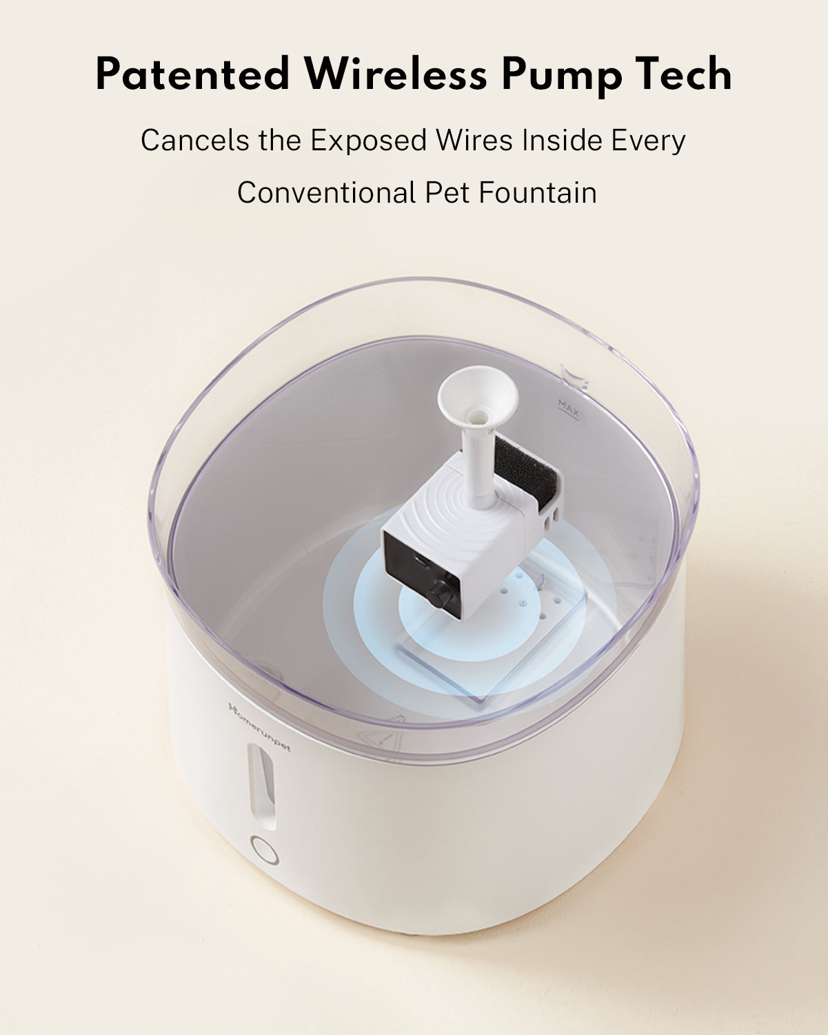 Pet Water Fountain with Wireless Pump WF20