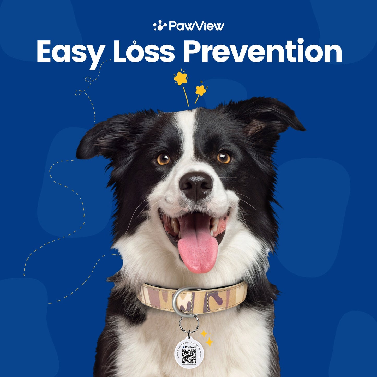 PawView Anti-Loss Smart Pet ID Tag with QR Code TN102 Constellation Series