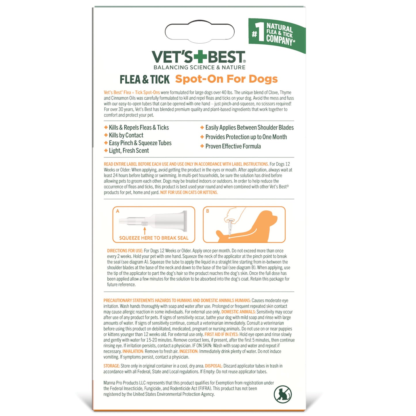 Flea & Tick Spot-On for Large Dogs
