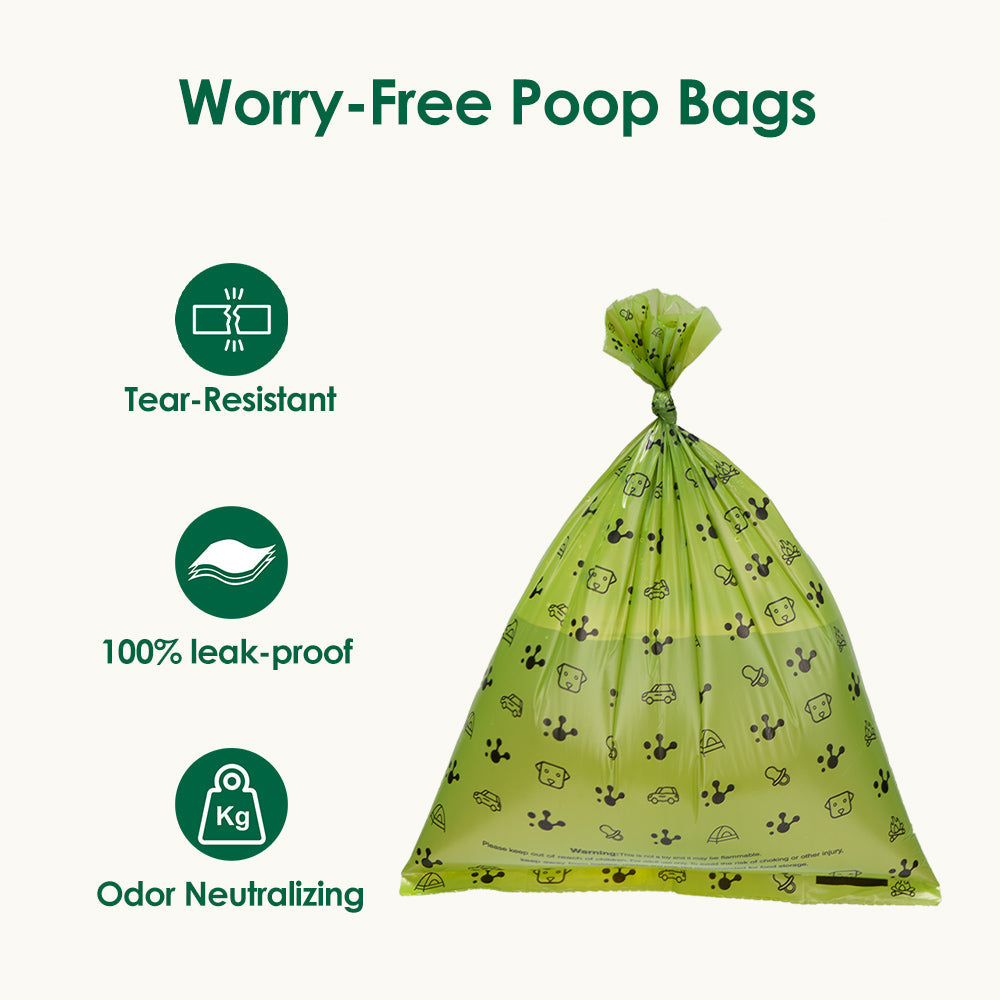 Leak-Proof Biodegradable Dog Poop Bags – 18-Roll, 270 Pack