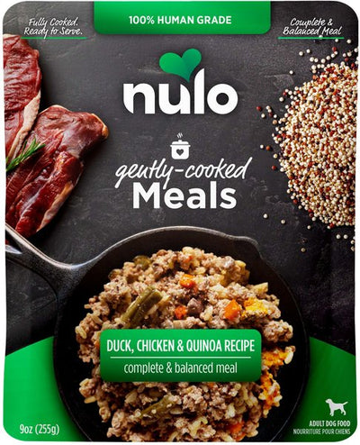 Nulo Gently-Cooked Meals Duck, Chicken & Quinoa Recipe Wet Dog Food Pouch