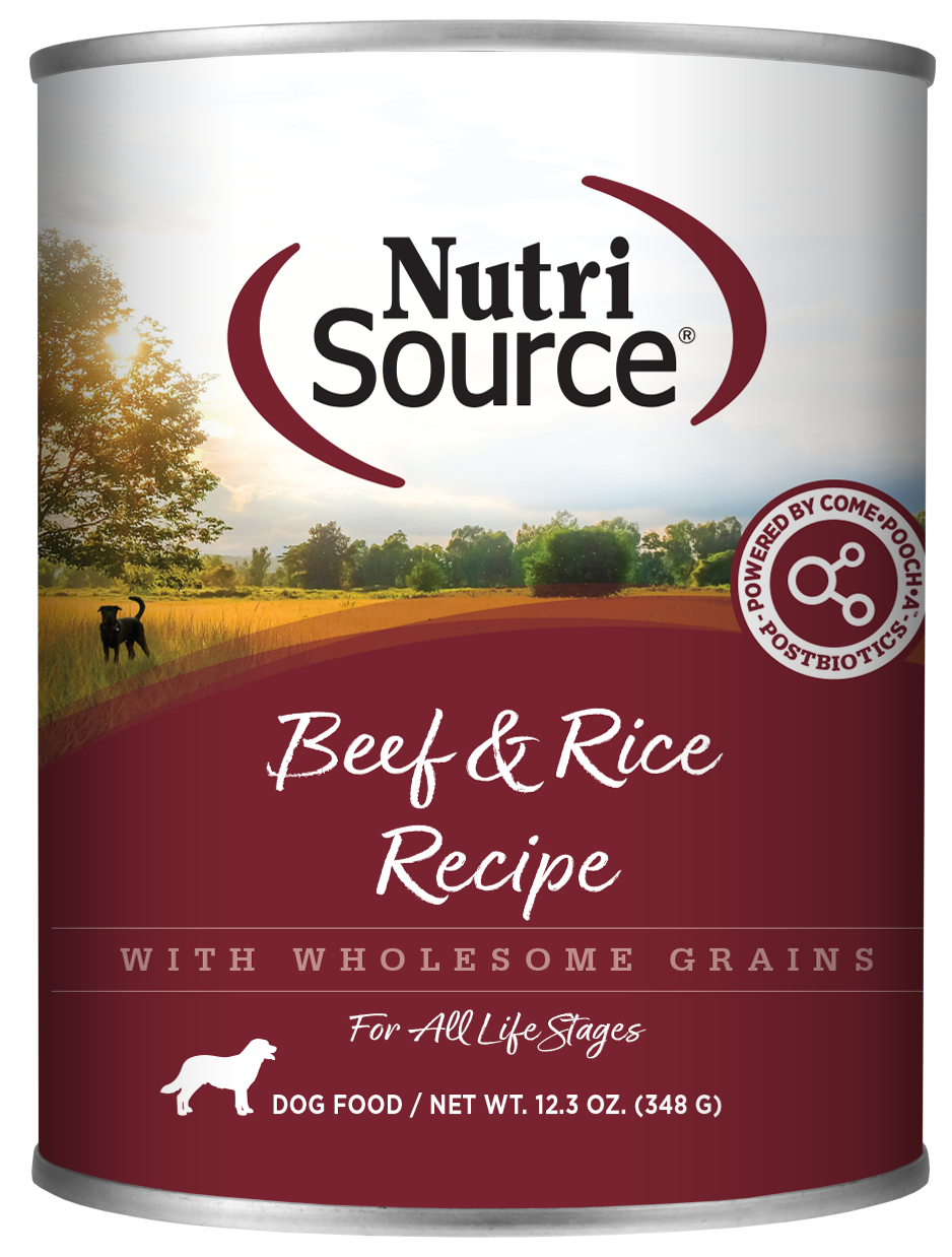 NutriSource Beef & Rice Canned Dog Food