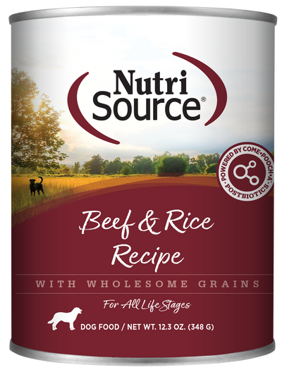 NutriSource Beef & Rice Canned Dog Food