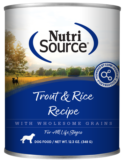 NutriSource Trout & Rice Canned Dog Food