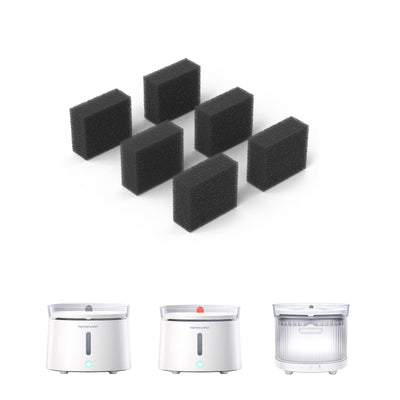 Replacement Sponge For WF20/CF20/BF10 Pet Fountain (6pcs)