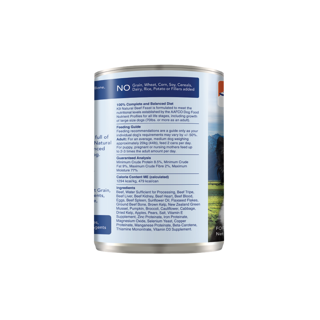 K9 Beef Feast Canned Dog Food