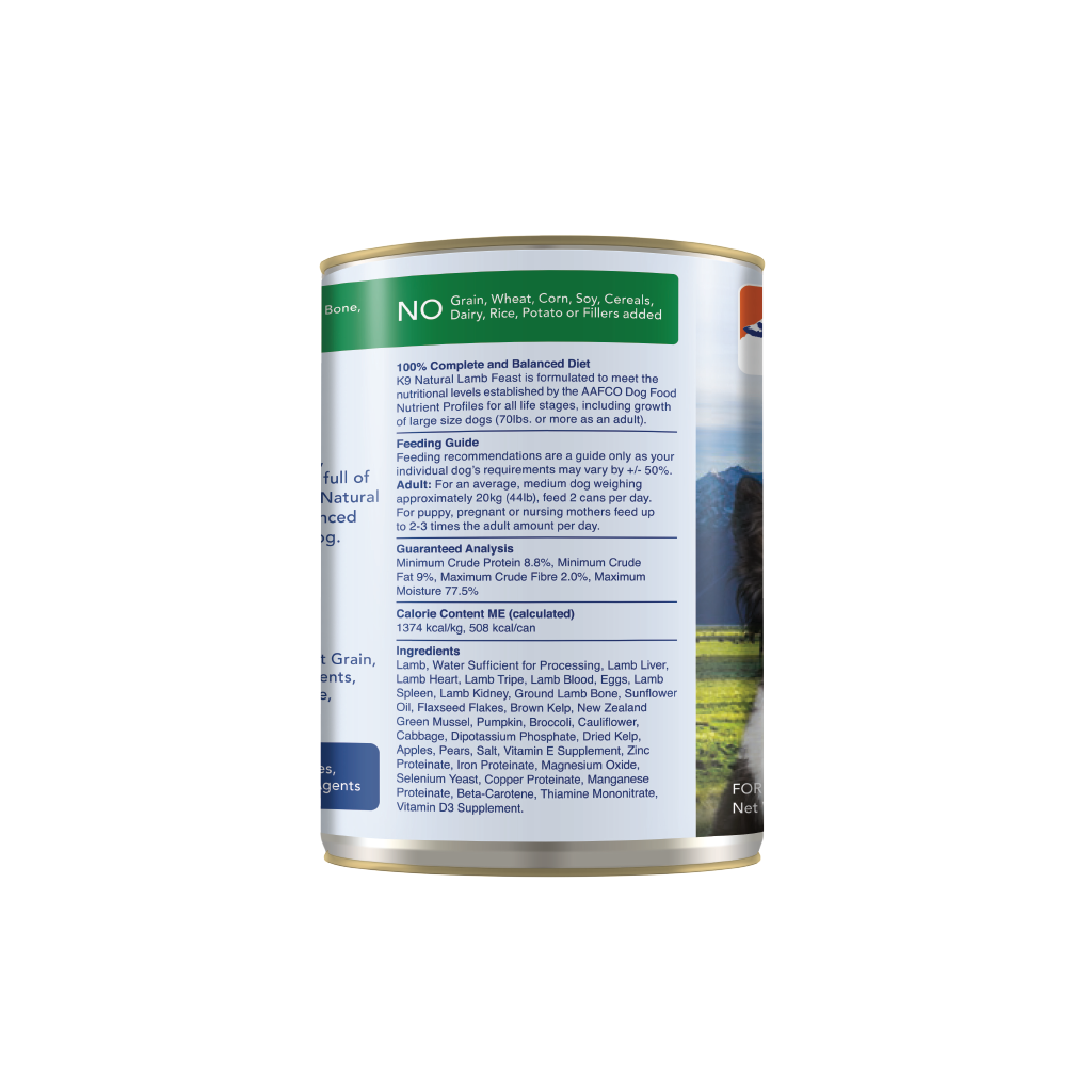 K9 Lamb Feast Canned Dog Food