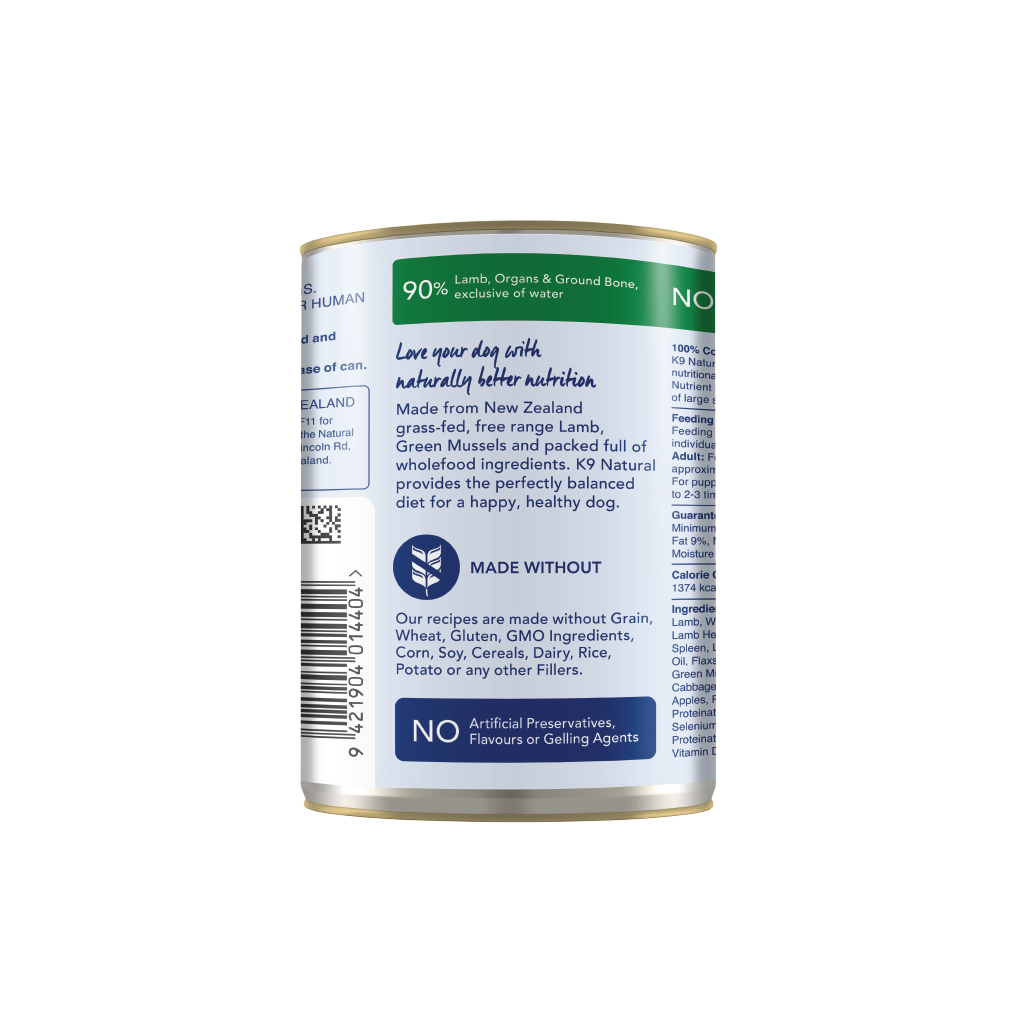 K9 Lamb Feast Canned Dog Food