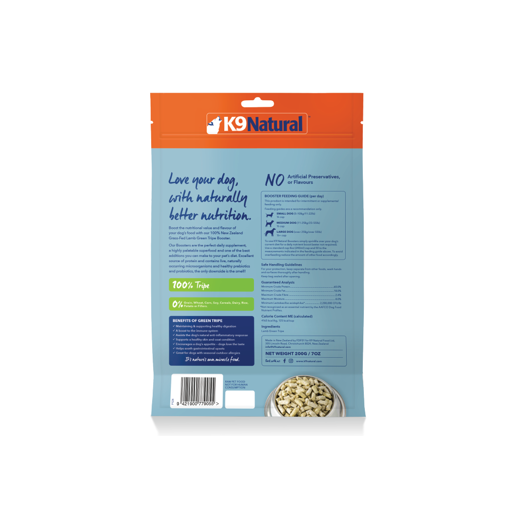 K9 Lamb Green Tripe Freeze-Dried Booster