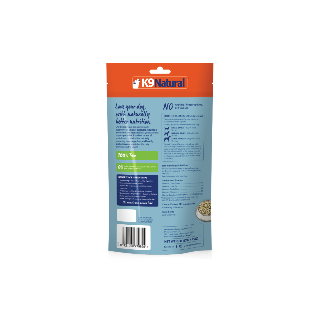 K9 Lamb Green Tripe Freeze-Dried Booster