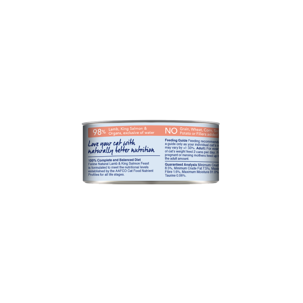 Feline Lamb & King Salmon Feast Canned Cat Food