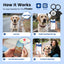 PawView Silent Silicone Smart Pet ID Tag – Dog-shaped, QR Code & NFC