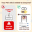 PawView Silent Silicone Smart Pet ID Tag – Cat-shaped, QR Code & NFC