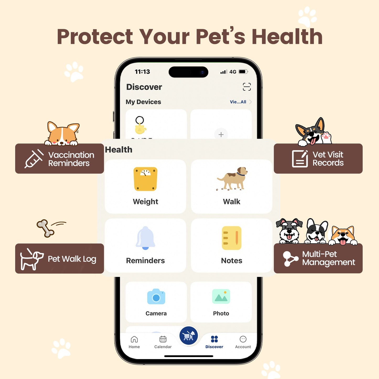 PawView Silent Silicone Smart Pet ID Tag – Cat-shaped, QR Code & NFC