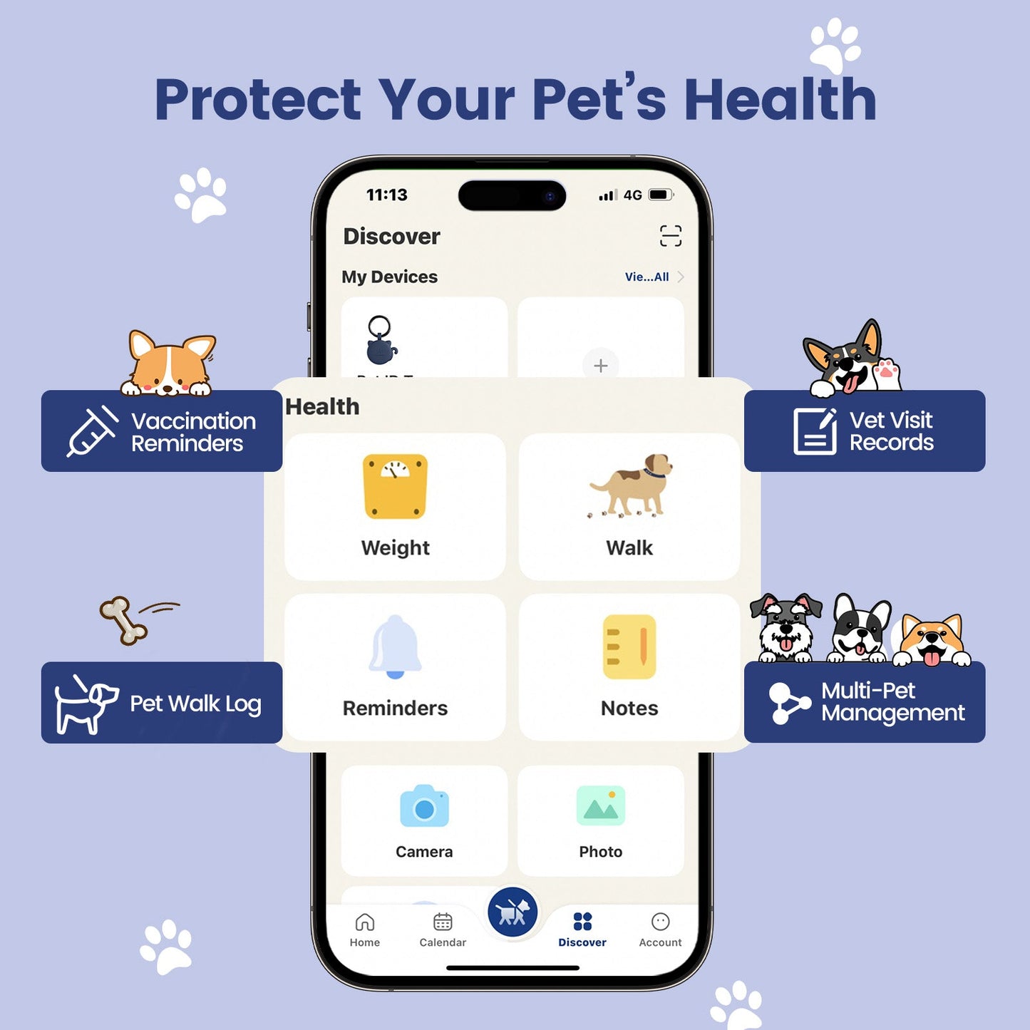 PawView Silent Silicone Smart Pet ID Tag – Cat-shaped, QR Code & NFC