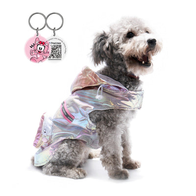 PawView Iridescent Raincoat waterproof dog raincoat