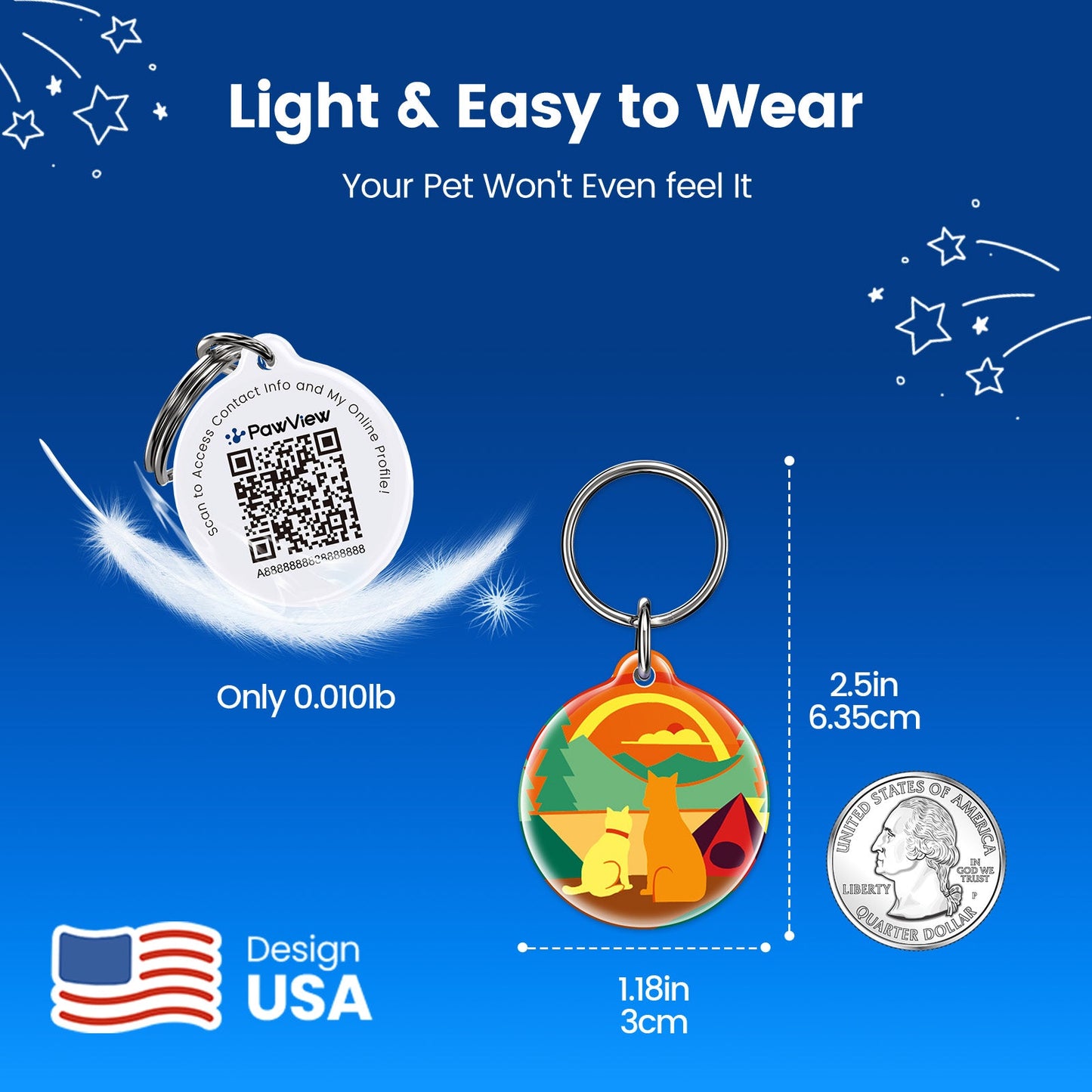 PawView Anti-Loss Smart Pet ID Tag with QR Code TN102 Brand Symbol