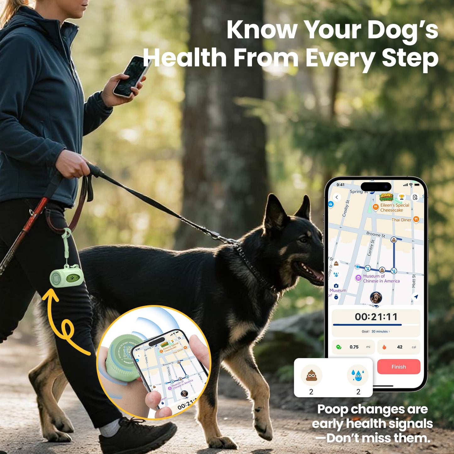 PawView Smart Poop Bag Dispenser with 15 Bags