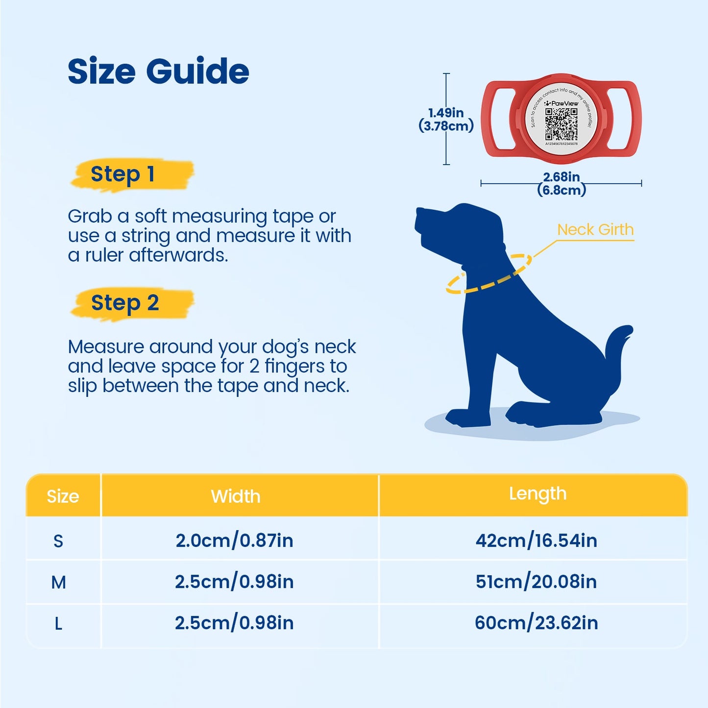 PawView Genuine Leather Collection Dog Collar with Smart AirTag Holder