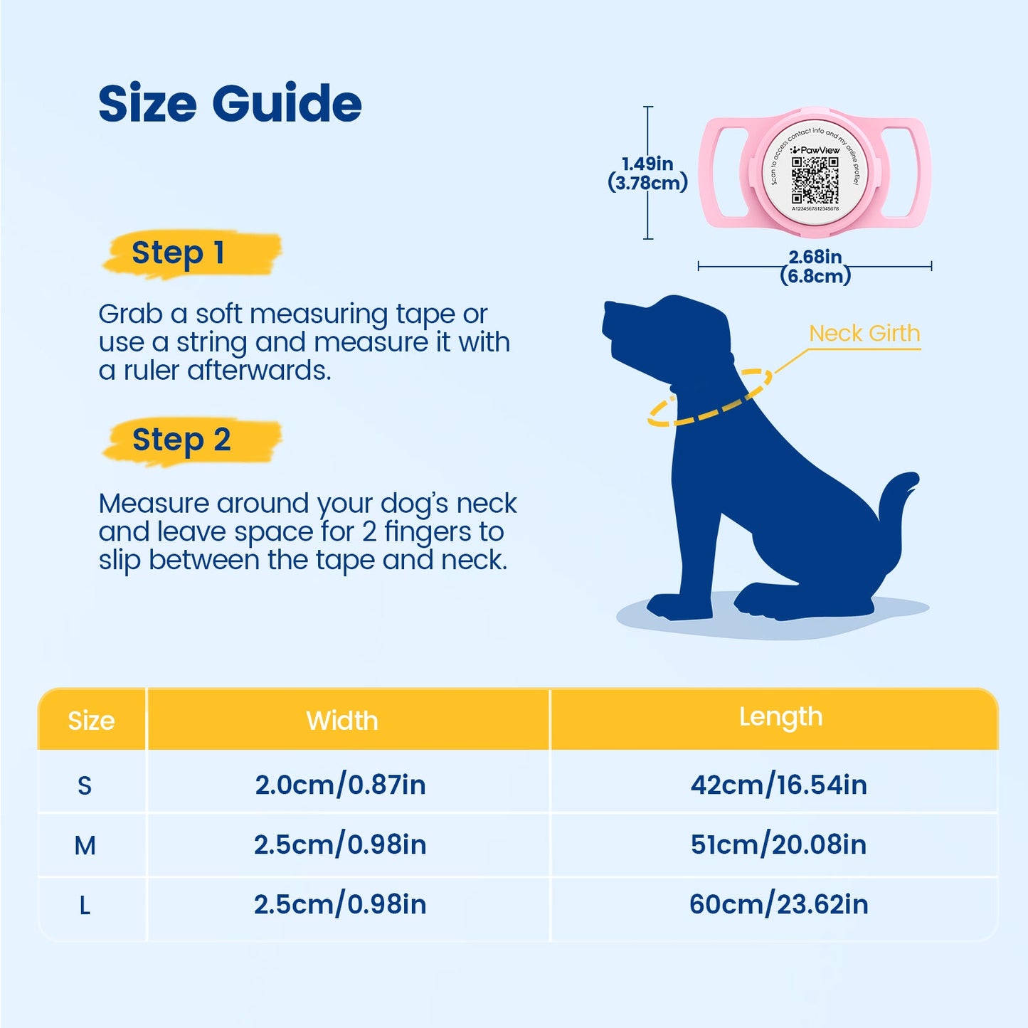 PawView Genuine Leather Collection Dog Collar with Smart AirTag Holder