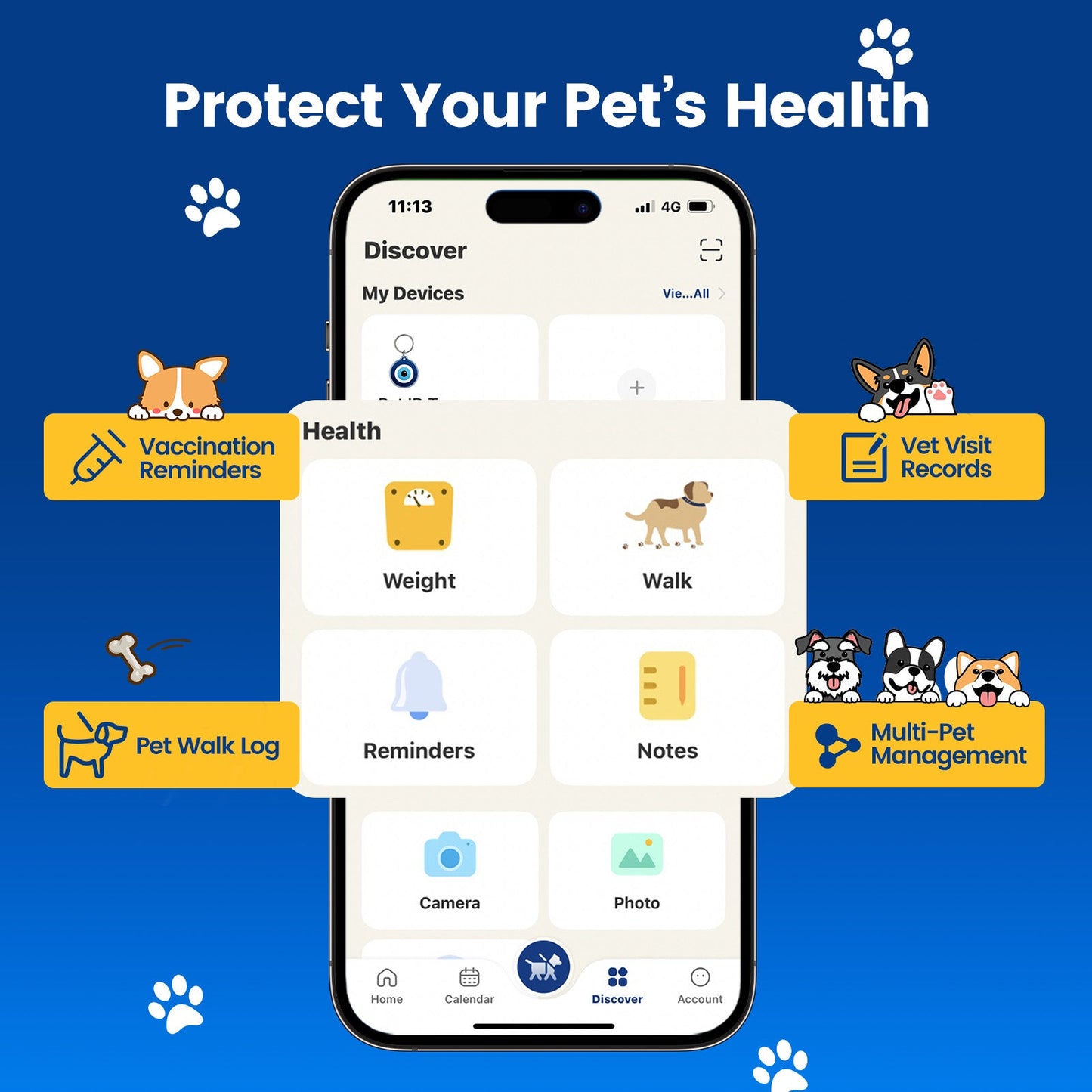 PawView Anti-Loss Smart Pet ID Tag with QR Code TN102 Guradian Series